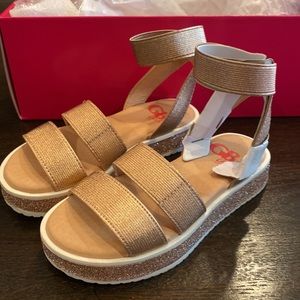 GB Girls Sandals- Rose Gold size 8